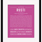 Rusti | Name Art Print
