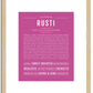 Rusti | Name Art Print