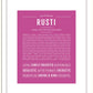 Rusti | Name Art Print