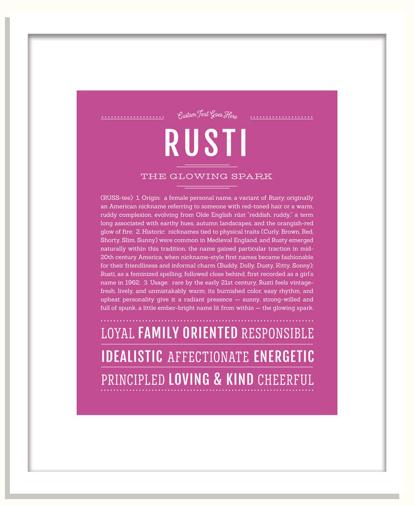 Rusti | Name Art Print