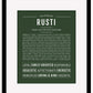 Rusti | Name Art Print