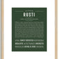 Rusti | Name Art Print