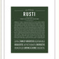 Rusti | Name Art Print