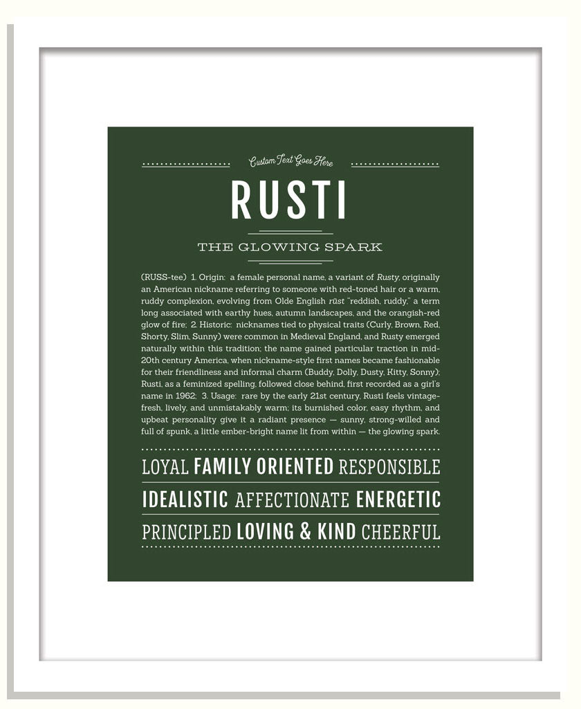 Rusti | Name Art Print