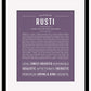 Rusti | Name Art Print