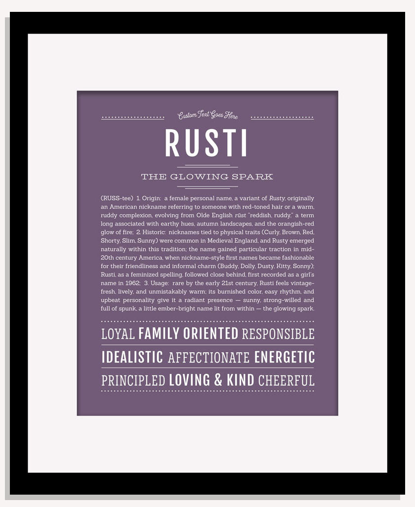 Rusti | Name Art Print