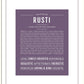 Rusti | Name Art Print