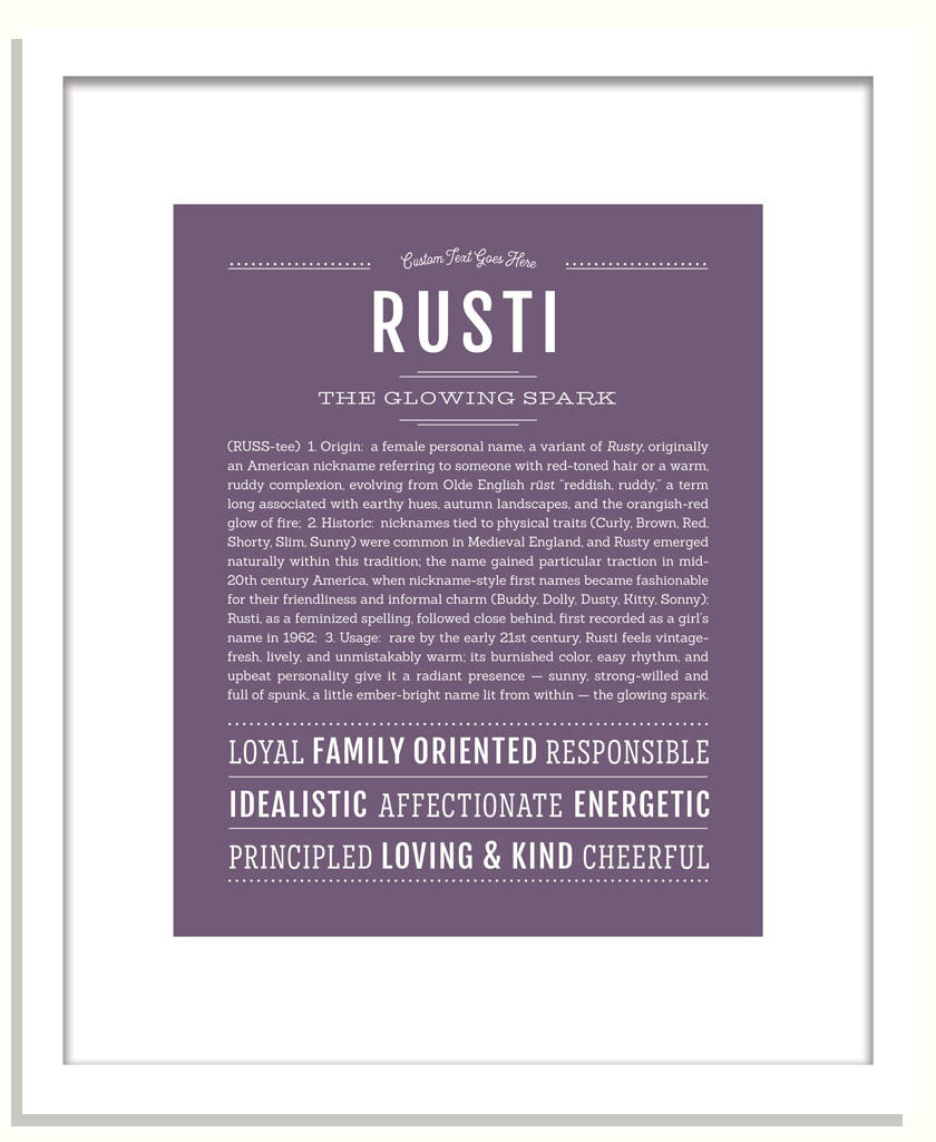 Rusti | Name Art Print