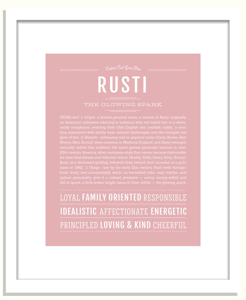 Rusti | Name Art Print
