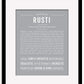 Rusti | Name Art Print