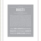 Rusti | Name Art Print