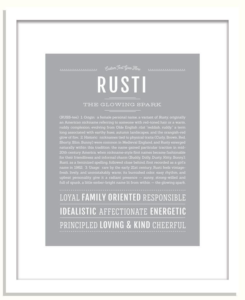 Rusti | Name Art Print
