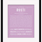 Rusti | Name Art Print