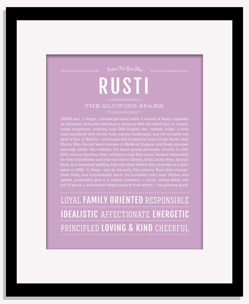 Rusti | Name Art Print