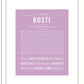 Rusti | Name Art Print