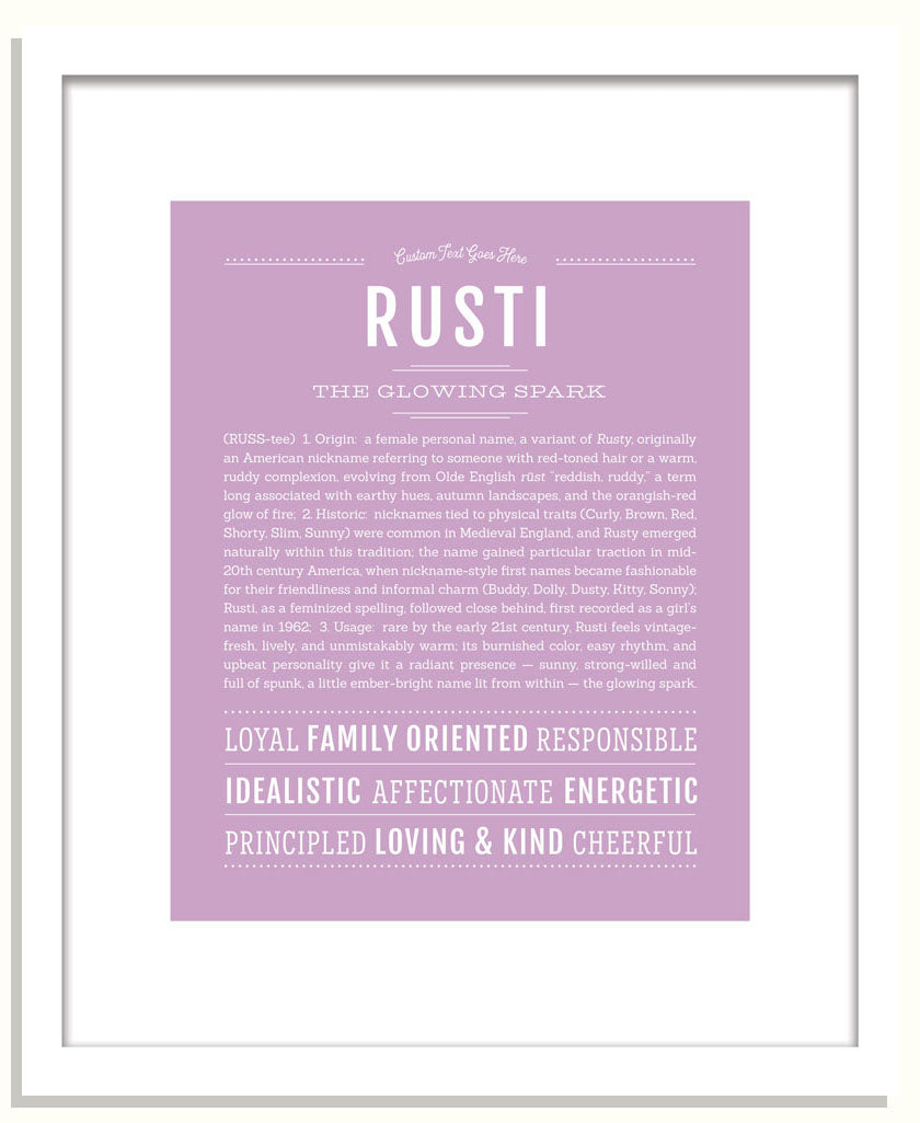Rusti | Name Art Print