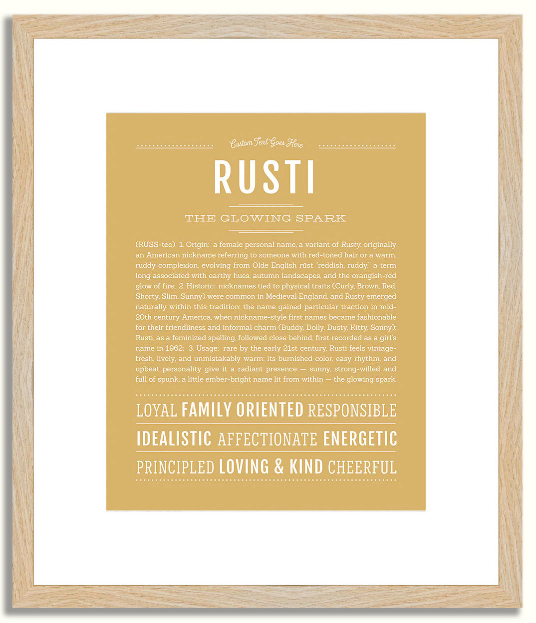Rusti | Name Art Print