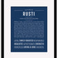 Rusti | Name Art Print