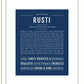 Rusti | Name Art Print