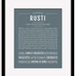 Rusti | Name Art Print