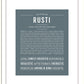 Rusti | Name Art Print