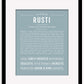 Rusti | Name Art Print