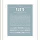 Rusti | Name Art Print