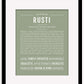 Rusti | Name Art Print