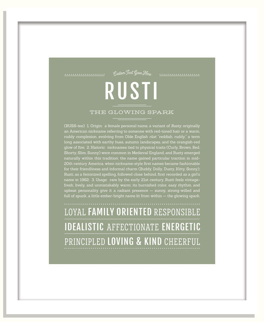 Rusti | Name Art Print