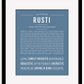 Rusti | Name Art Print
