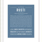 Rusti | Name Art Print