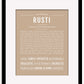 Rusti | Name Art Print
