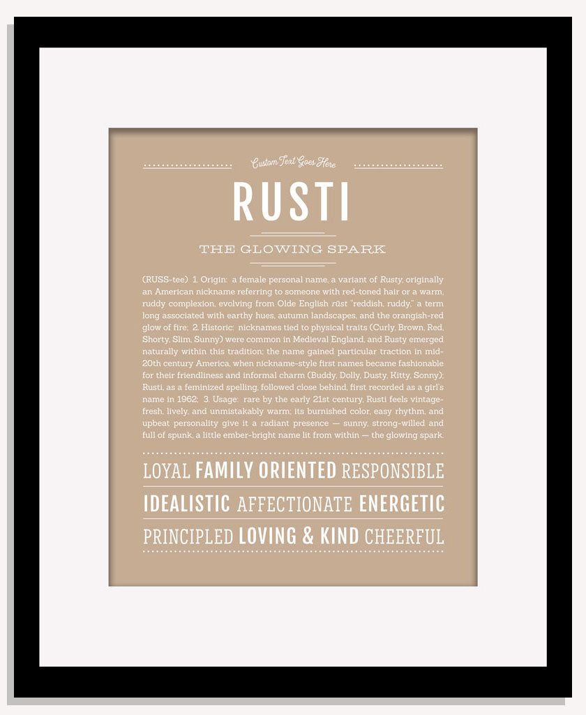 Rusti | Name Art Print
