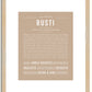 Rusti | Name Art Print