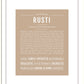 Rusti | Name Art Print