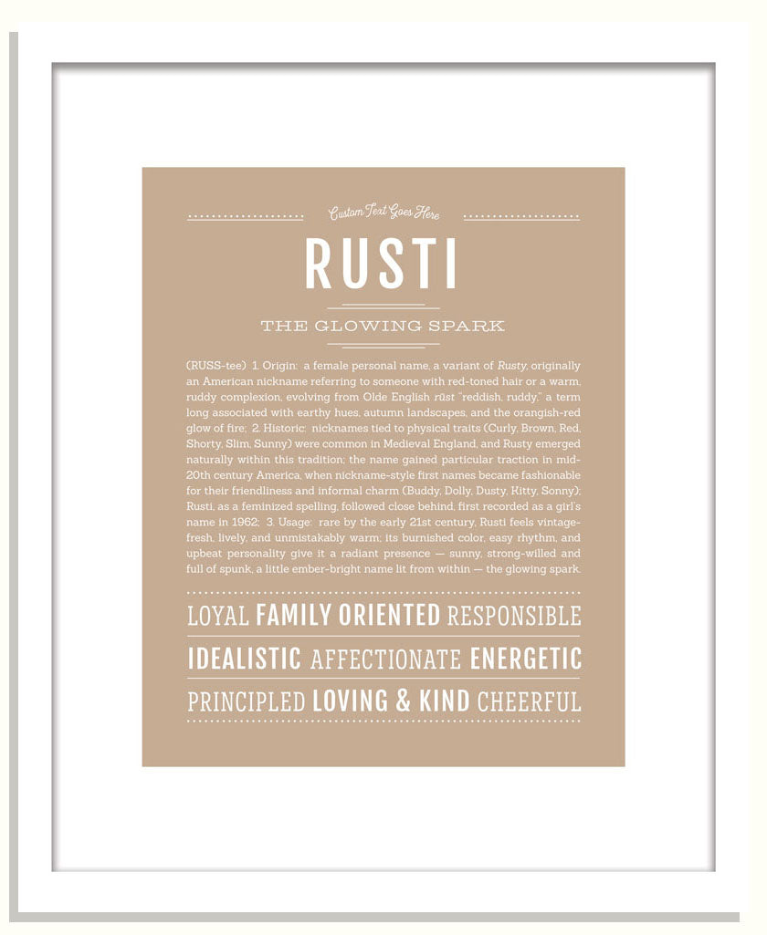 Rusti | Name Art Print