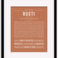 Rusti | Name Art Print