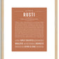 Rusti | Name Art Print