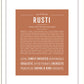 Rusti | Name Art Print