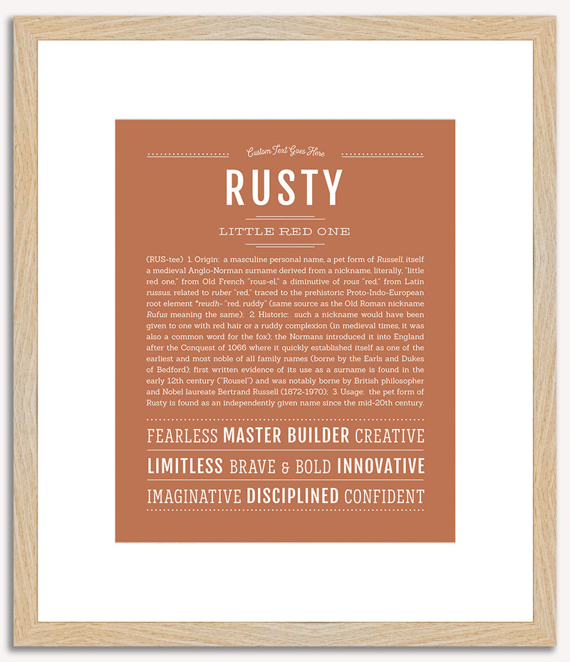 Rusty | Name Art Print