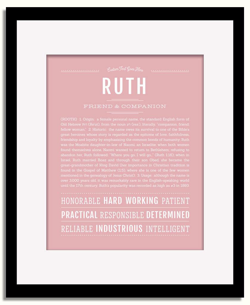 Frame Options | Dusty Rose | Black Frame, Matted