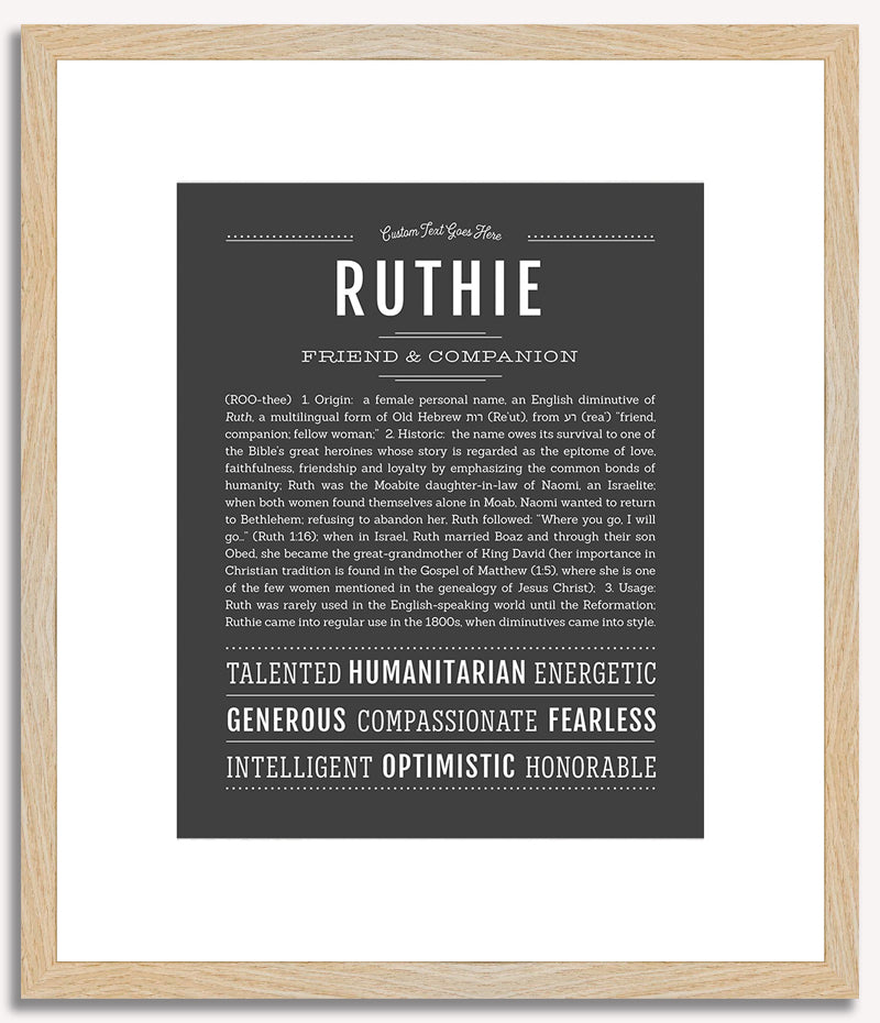 Ruthie | Name Art Print