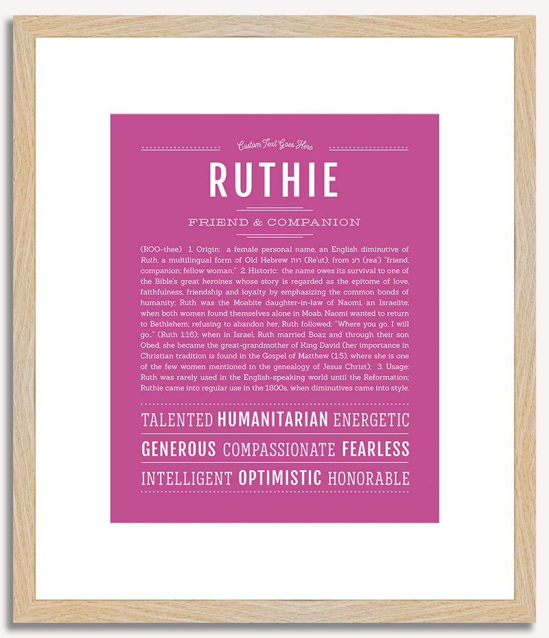 Ruthie | Name Art Print