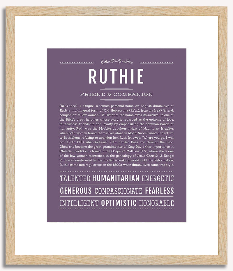 Ruthie | Name Art Print