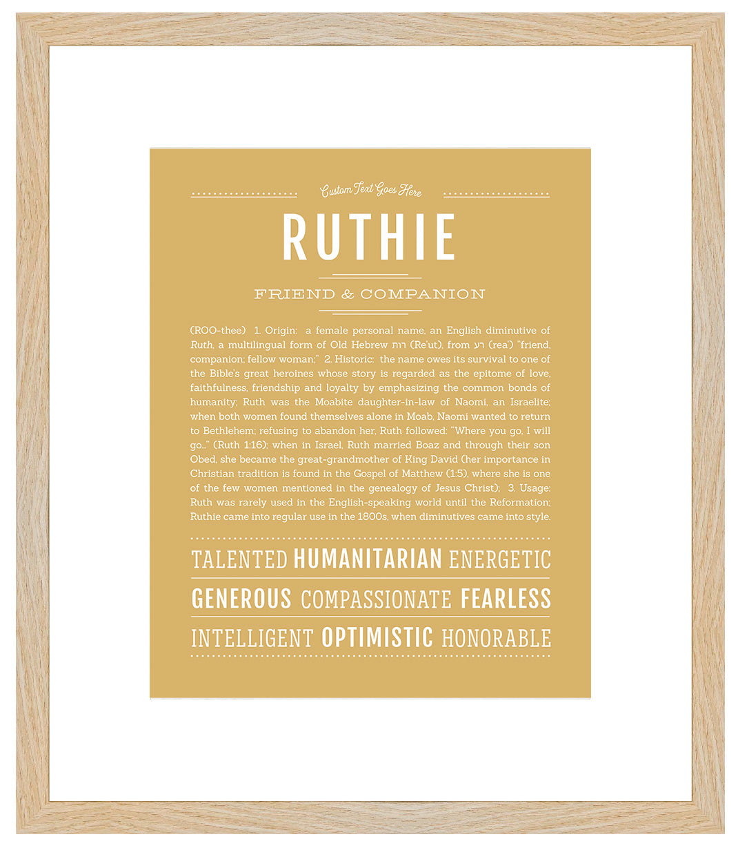 Ruthie | Name Art Print