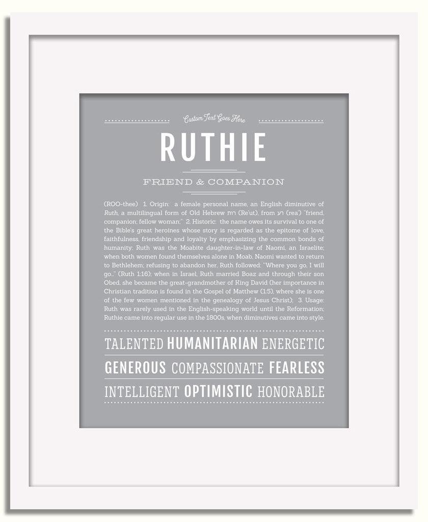 Frame Options | Light Gray | White Frame, Matted