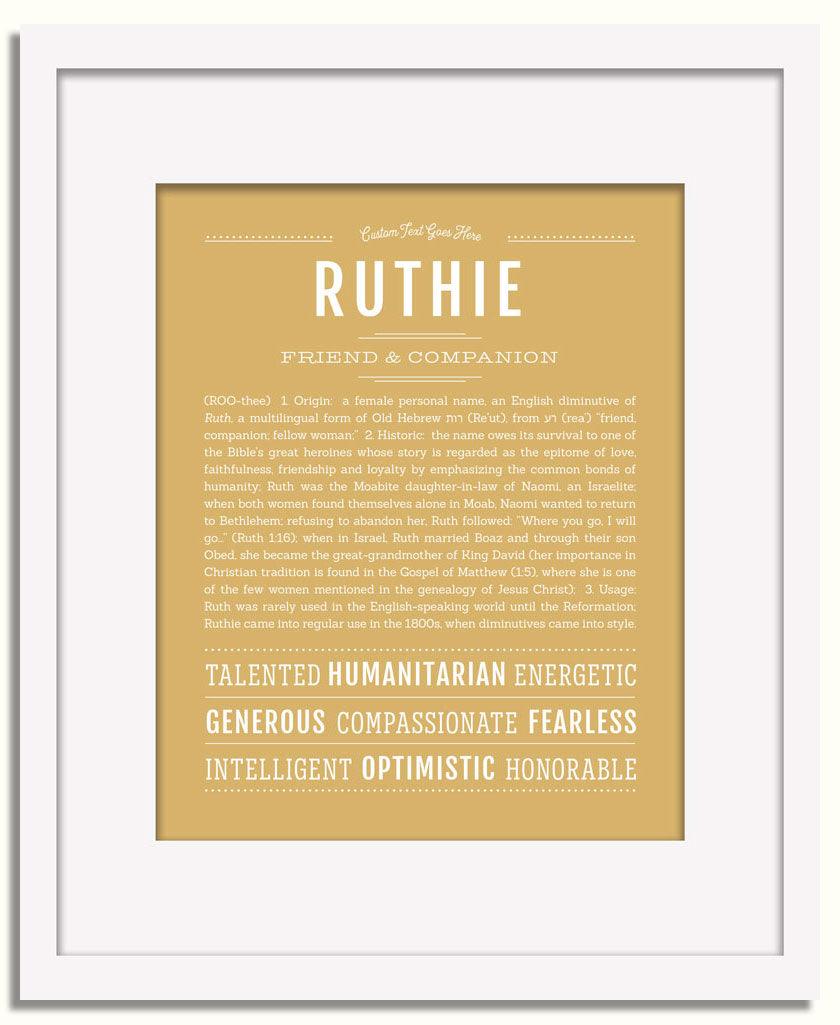 Frame Options | Matte Gold | White Frame, Matted