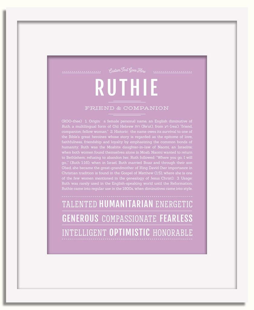 Frame Options | Lilac | White Frame, Matted