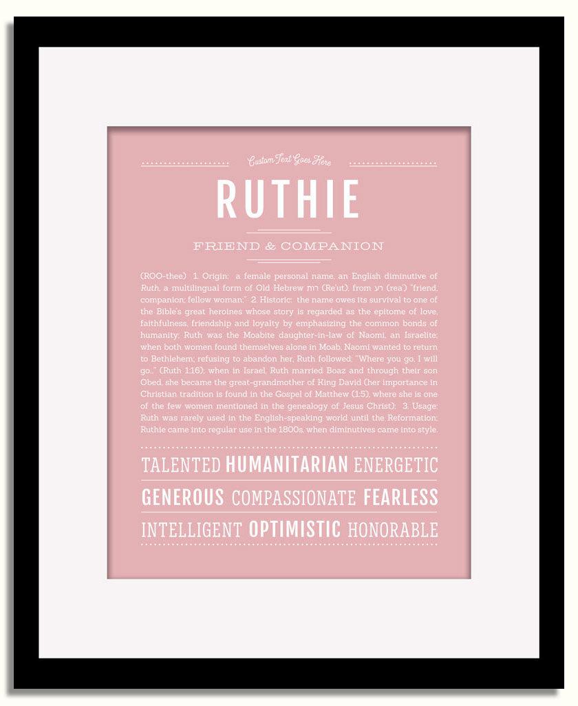 Frame Options | Dusty Rose | Black Frame, Matted