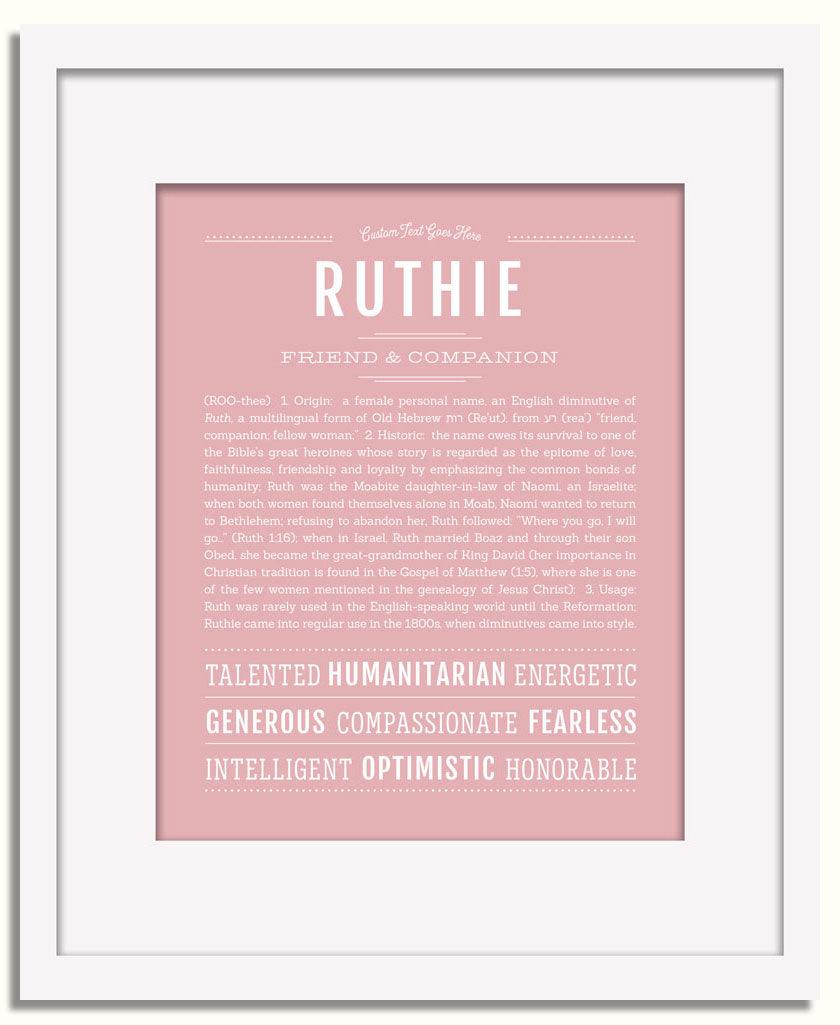 Frame Options | Dusty Rose | White Frame, Matted